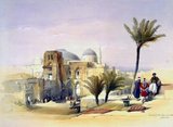 David Roberts RA (1796-1864) was a Scottish painter. He is especially known for a prolific series of detailed prints of Egypt and the Near East that he produced during the 1840s from sketches he made during long tours of the region (1838–1840). This work, and his large oil paintings of similar subjects, made him a prominent Orientalist painter. He was elected as a Royal Academician in 1841.