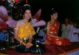Festival beauties in a parade, Phuket, Southern Thailand. Loy Krathong is held annually on the full moon night of the 12th month in the traditional Thai lunar calendar. In northern Thailand this coincides with the Lanna festival known as Yi Peng.