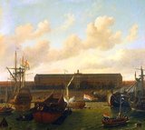 Ludolf Bakhuizen (or Backhuysen) (December 28, 1630 – November 17, 1708) was a German-born Dutch Golden Age painter who was the leading Dutch painter of maritime subjects after the two Willem van de Veldes (father and son) left for England in 1672.