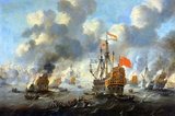 The Raid on the Medway, sometimes called the Battle of Medway  or the Battle of Chatham, was a successful Dutch attack on the largest English naval ships, laid up in the dockyards of their main naval base Chatham, that took place in June 1667 during the Second Anglo-Dutch War. The Dutch, under nominal command of Lieutenant-Admiral Michiel de Ruyter, bombarded and then captured the town of Sheerness, sailed up the River Thames to Gravesend, then up the River Medway to Chatham, where they burnt three capital ships and ten lesser naval vessels and towed away the Unity and the Royal Charles, pride and normal flagship  of the English fleet. The raid led to a quick end to the war and a favourable peace for the Dutch.