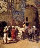Edwin Lord Weeks (1849 – 1903), American artist and Orientalist, was born at Boston, Massachusetts, in 1849. He was a pupil of Léon Bonnat and of Jean-Léon Gérôme, at Paris. He made many voyages to the East, and was distinguished as a painter of oriental scenes.<br/><br>

 Weeks' parents were affluent spice and tea merchants from Newton, a suburb of Boston and as such they were able to accept, probably encourage, and certainly finance their son's youthful interest in painting and travelling.<br/><br>

As a young man Edwin Lord Weeks visited the Florida Keys to draw and also travelled to Surinam in South America. His earliest known paintings date from 1867 when Edwin Lord Weeks was eighteen years old. In 1895 he wrote and illustrated a book of travels, From the Black Sea through Persia and India.
