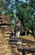 Cambodia: Singha or mythical lions guard a staircase at Preah Khan, Angkor