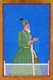 India: A miniature painting of Mir Qamar-ud-Din Siddiqi, the founder of the Nizams, adorned in pearls.