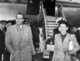 Vietnam: Major Jean Sainteny and his wife arrive at Orly Airport, Paris, shortly after brokering a pact with Ho Chi Minh which subsequently fell through.