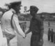 Malaysia: Admiral Lord Louis Mountbatten congratulates Chin Peng of the Malayan People's Anti-Japanese Army in Singapore (1945).