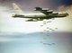 Vietnam: American B52 bombers of USAF Strategic Air Command unleashing its bomb load over Vietnam.