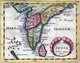India: 'India Intra-Gangem', a miniature map of the Malabar and Coromandel coasts, from Pierre Duval's 'Geographiae Universalis', (1679).