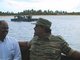 Sri Lanka: Colonel Soosai, head of the LTTE Sea Tigers, on a fast attack craft at Mullaitivu, 2003.